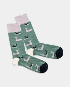 Colourful patterned socks - Whale Party