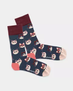 Kleurrijke sokken met motief - Sky Kitten Kleurrijke sokken met motief - Sky Kitten