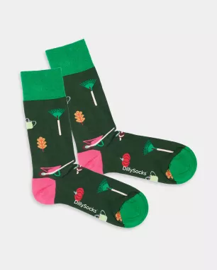 DillySocks - Chaussettes colorées avec motif Garden Glow