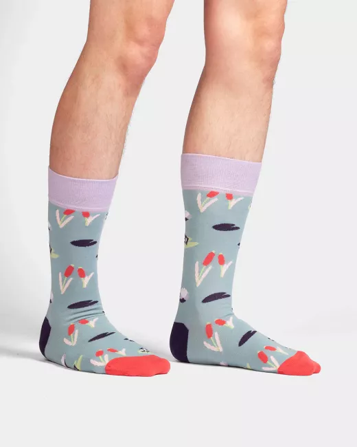 DillySocks - Chaussettes colorées avec motif Froggy Tales DillySocks - Chaussettes colorées avec motif Froggy Tales