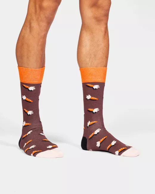 DillySocks - Chaussettes colorées avec motif Crunchy Carrots DillySocks - Chaussettes colorées avec motif Crunchy Carrots