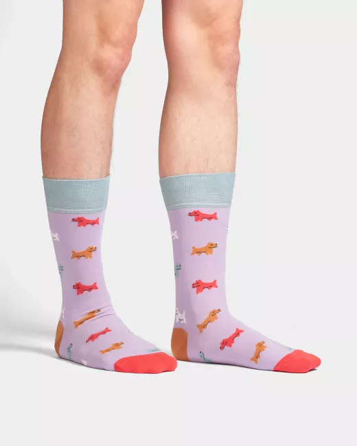 Colourful patterned socks - Folded Flights