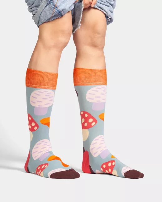 DillySocks - Chaussettes colorées avec motif Magic Mushrooms