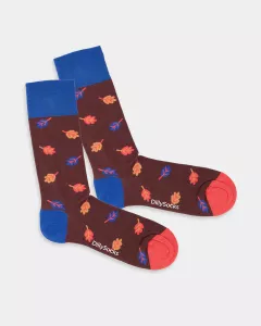 Colourful patterned socks - Golden Leaves