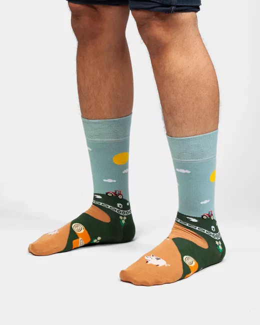 Colourful patterned socks - Cloudy Whispers