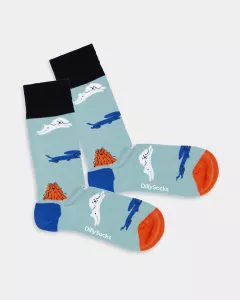 DillySocks - Chaussettes colorées avec motif Pawesome Crew