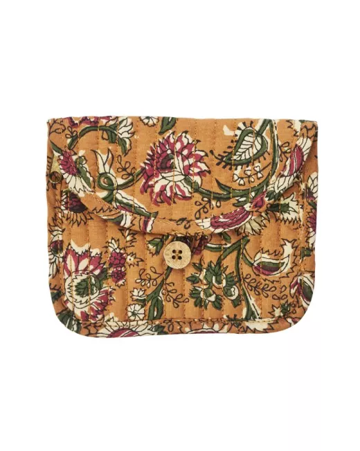 Madame Stoltz - Porte-monnaie matelassé en coton