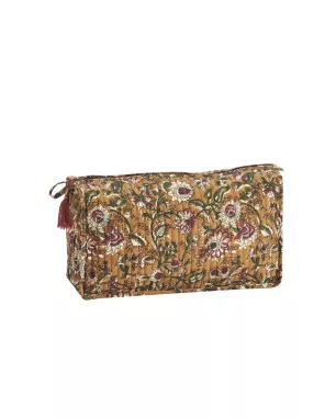 Madame Stoltz - Trousse de toilette matelassée en coton Madame Stoltz - Trousse de toilette matelassée en coton