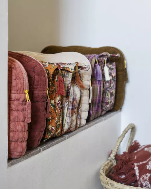 Quilted Cotton Washbag