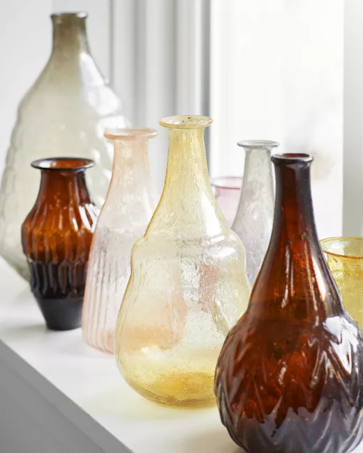 Vaas van gerecycleerd glas