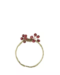 Madame Stoltz - Rond de serviette en fer avec perles