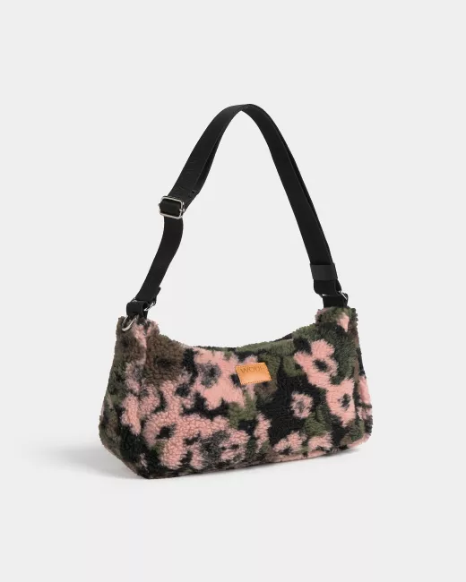 100% recycled half moon crossbody bag
