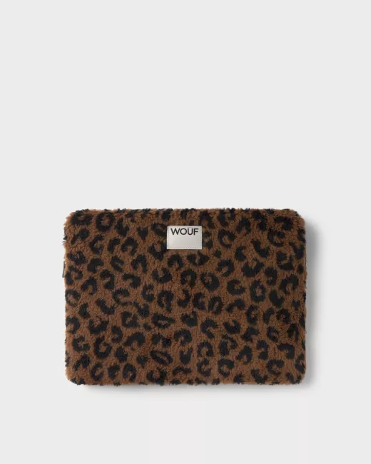 Housse pour ordinateur portable en polaire sherpa