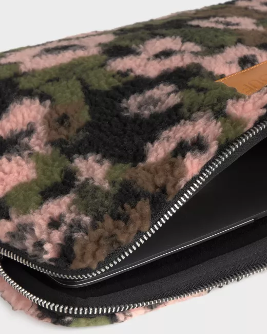 Sherpa fleece laptop sleeve