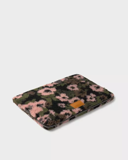 Housse pour ordinateur portable en polaire sherpa