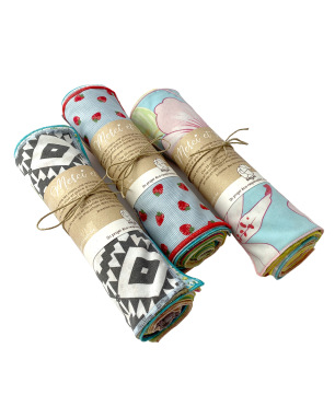 MOUCHOIRS KOSHI – Lot de 25 mouchoirs upcyclés