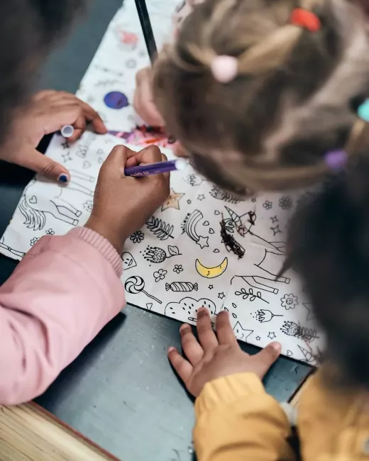 Washable colouring placemat