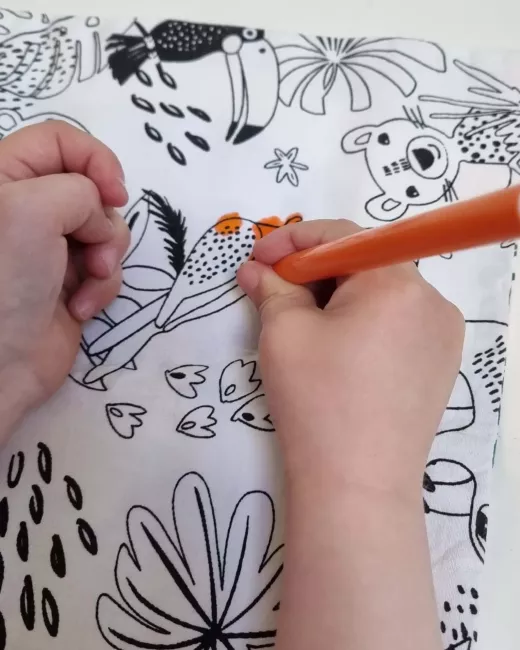 Washable colouring placemat