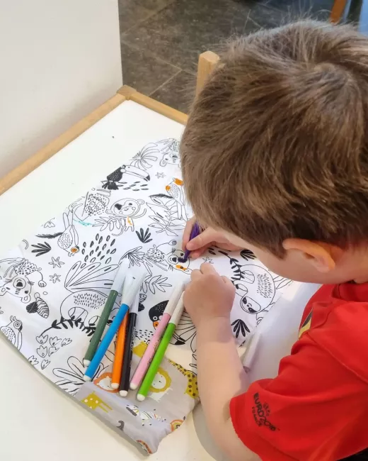 Washable colouring placemat