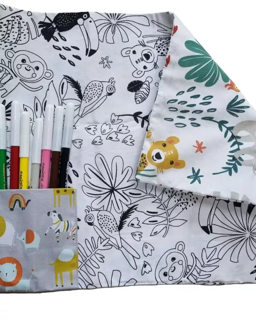 Washable colouring placemat