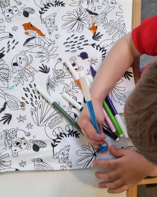 Washable colouring placemat