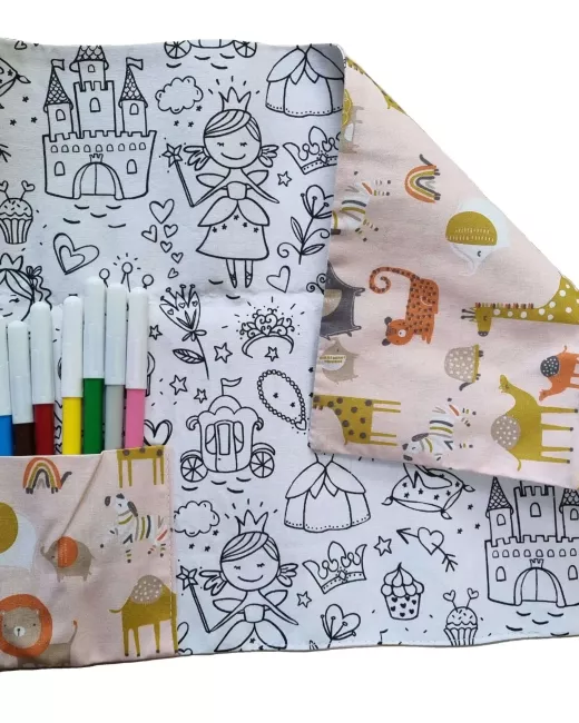 Washable colouring placemat