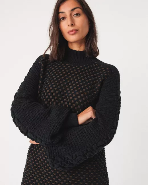 Organic cotton knit sweater IBAR