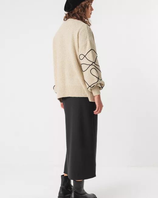 Organic cotton knit cardigan ELIXANE