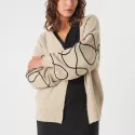 Recycled cotton knit cardigan ELIXANE