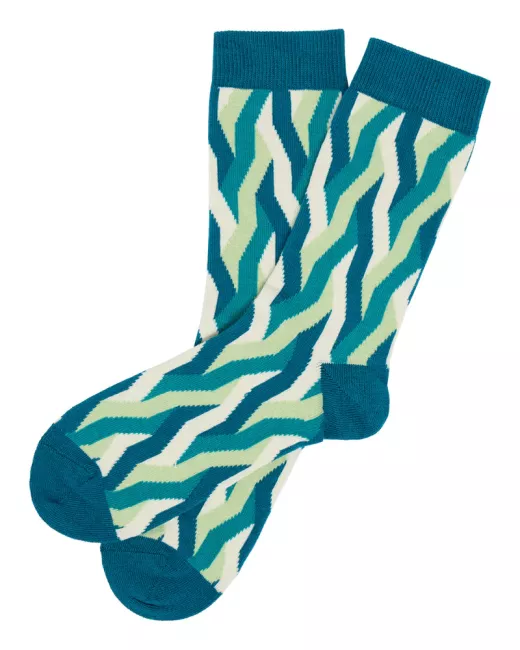 TRANQUILLO - Chaussettes DEEP LAGOON en coton bio à motif