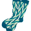 Organic cotton patterned socks DEEP LAGOON