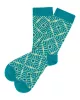 Organic cotton patterned socks DEEP LAGOON