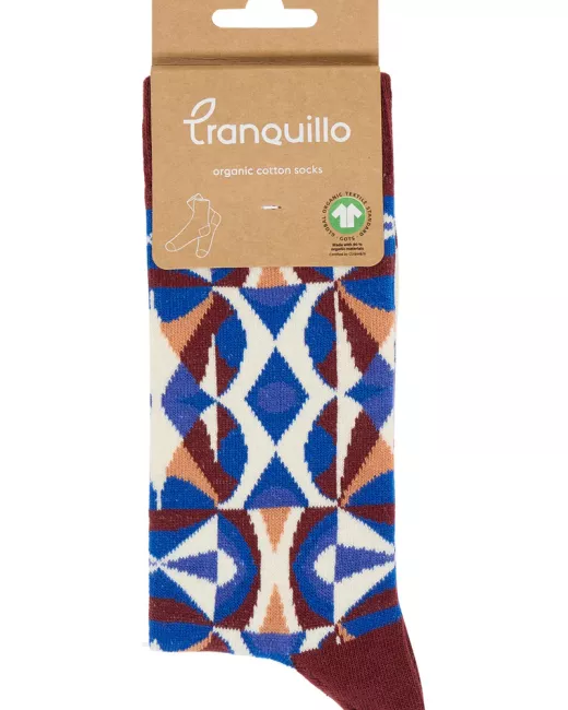 Organic cotton patterned socks GRAPE