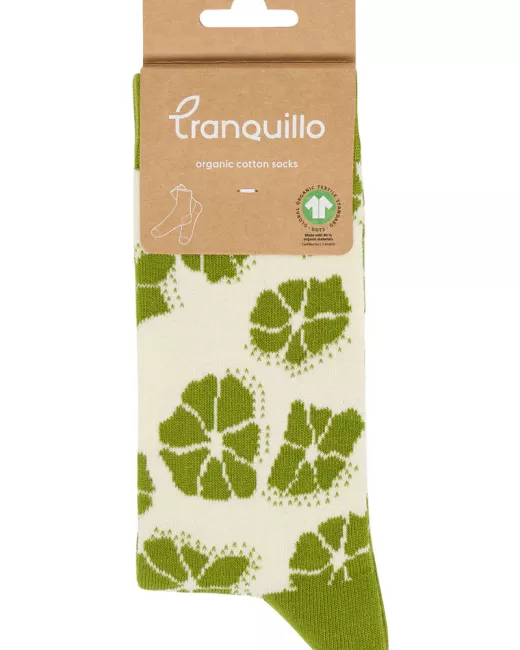 Organic cotton patterned socks FIRED BRICK