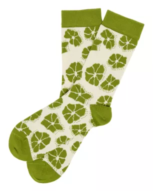 Organic cotton patterned socks FIRED BRICK