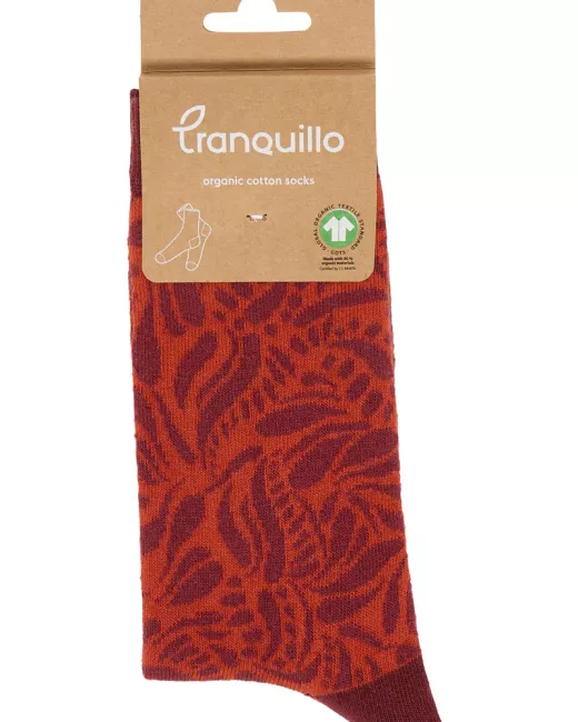 TRANQUILLO - Chaussettes FIRED BRICK en coton bio à motif 