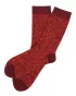 Organic cotton patterned socks FIRED BRICK