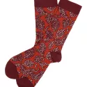 Organic cotton patterned socks FIRED BRICK