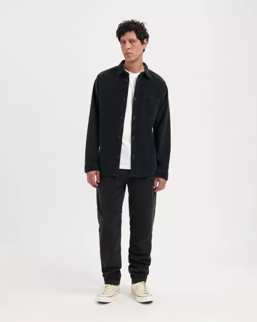 KUYICHI - Pantalon chino taupe en velours côtelé DARREN