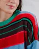 BRAVA - Pull en coton bio à rayures multicolores