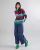 BRAVA - Pull en coton bio à rayures multicolores
