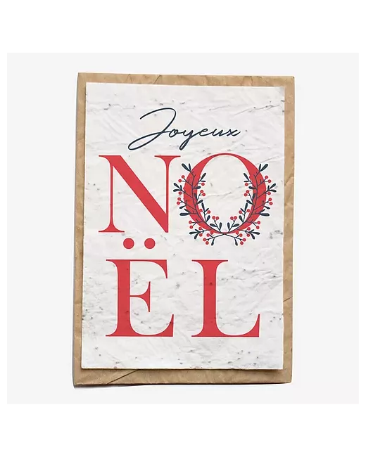 Growing paper – Carte ensemencée – Joyeux Noël