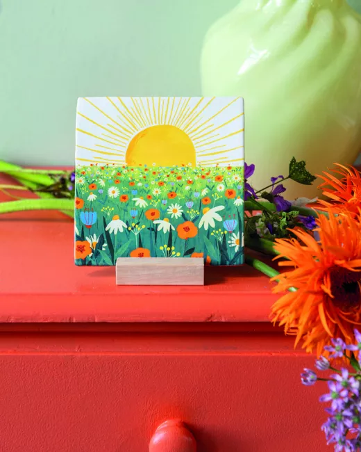 Handcrafted decorative ceramic tiles 10x10cm