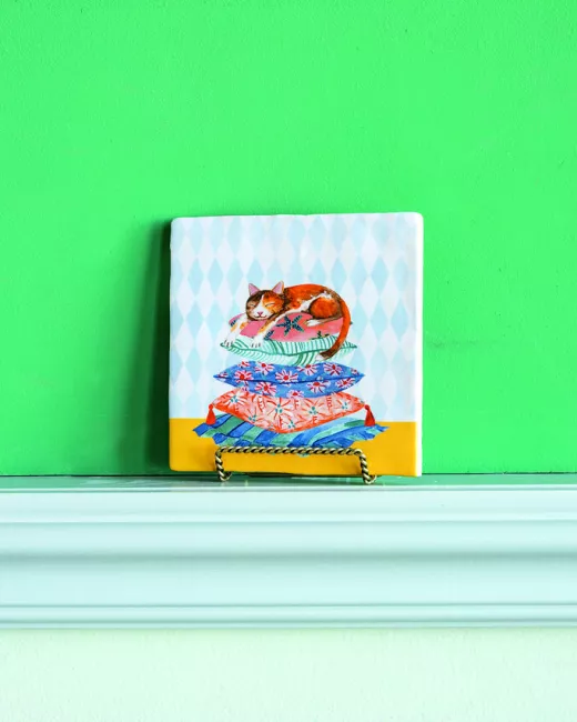 Handcrafted decorative ceramic tiles 10x10cm