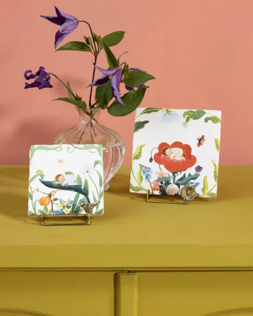 Handcrafted decorative ceramic tiles 10x10cm