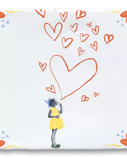 Handcrafted decorative ceramic tiles 10x10cm