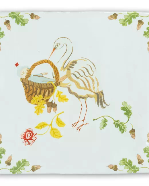 Handcrafted decorative ceramic tiles 10x10cm