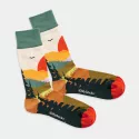 Colourful patterned socks - Forest Sunset