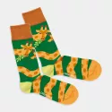 Colourful patterned socks - Green Longneck