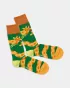 Colourful patterned socks - Green Longneck